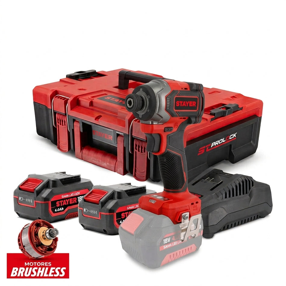 STAYER 18V CHAVE IMPACTO 1/4" IS 230 L20 2X4.0Ah