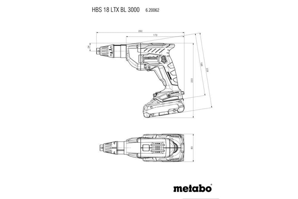 METABO APARAFUSADORA MADEIRA HBS 18 LTX BL 3000 V0