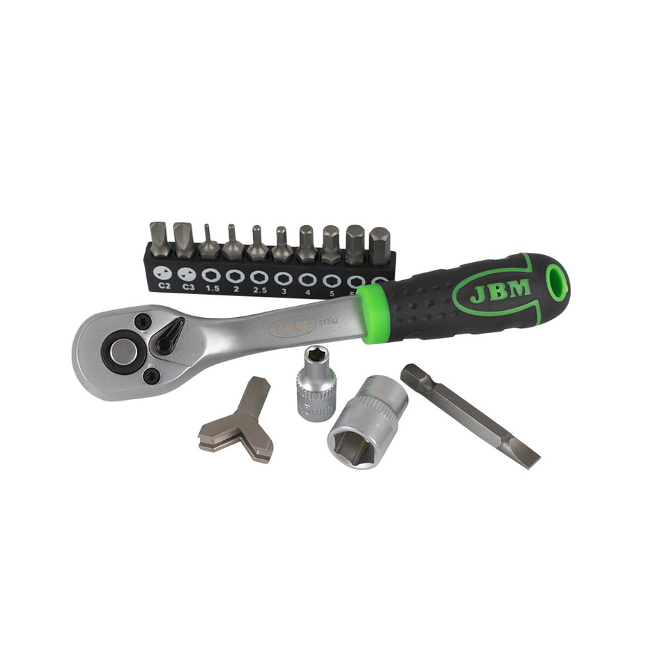 JBM JOGO DE ROQUETES 1/4" E BITS 130 PCS