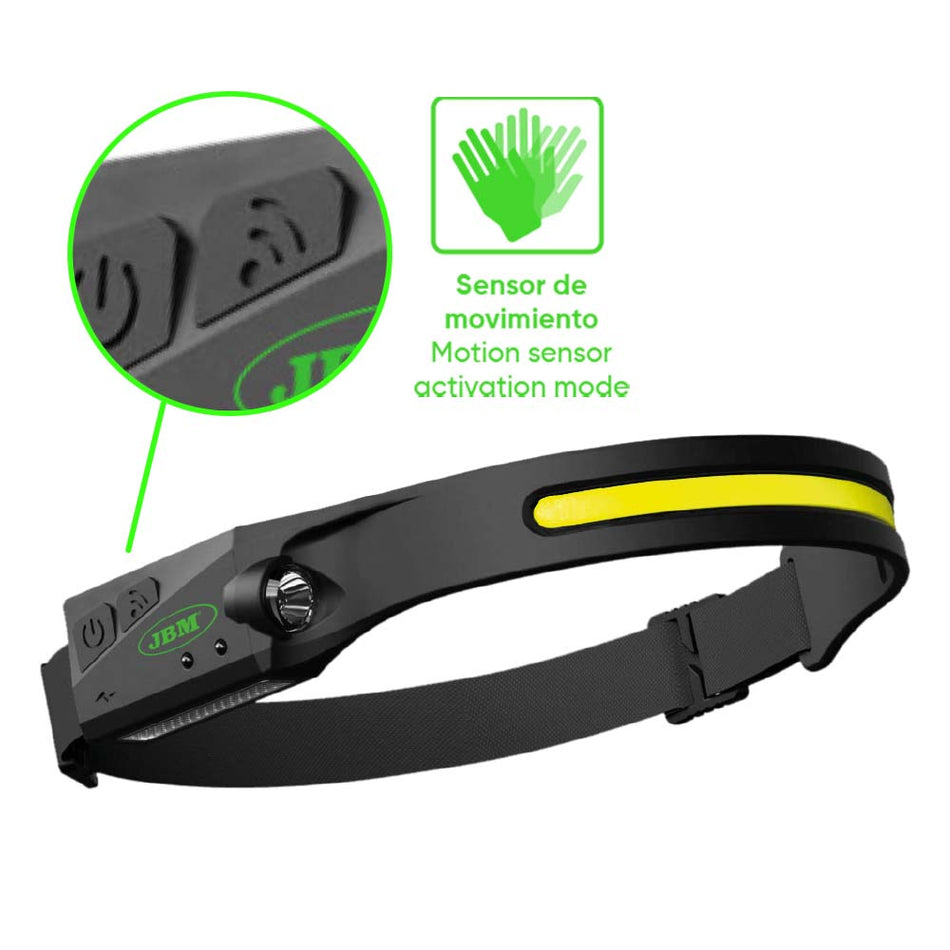 JBM LANTERNA LED DE CABEÇA 3W XPE LAT + 5W COB FR