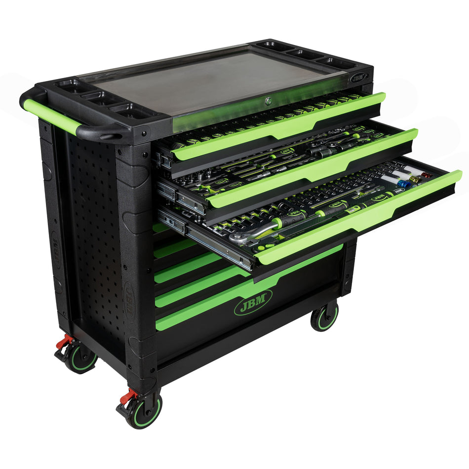 JBM CARRINHO DE FERRAMENTAS XL 8 GAVETAS 468 PCS