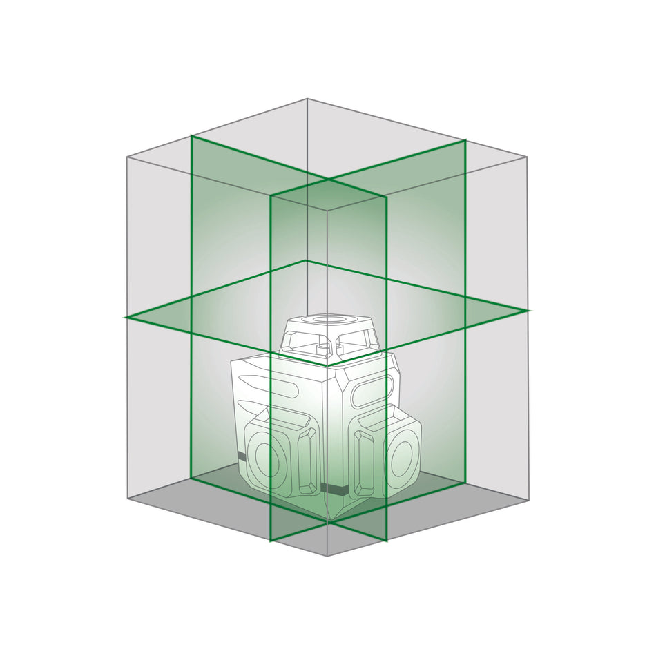 METRICA LASER 3D ACTION 360º 3 LINHAS VERDES