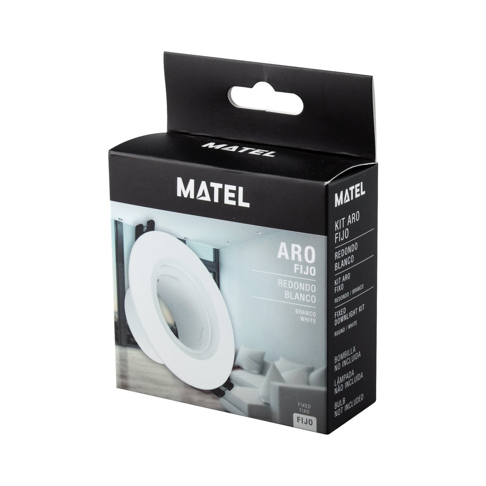 MATEL ARO REDONDO EM PLASTICO FIXO GU10