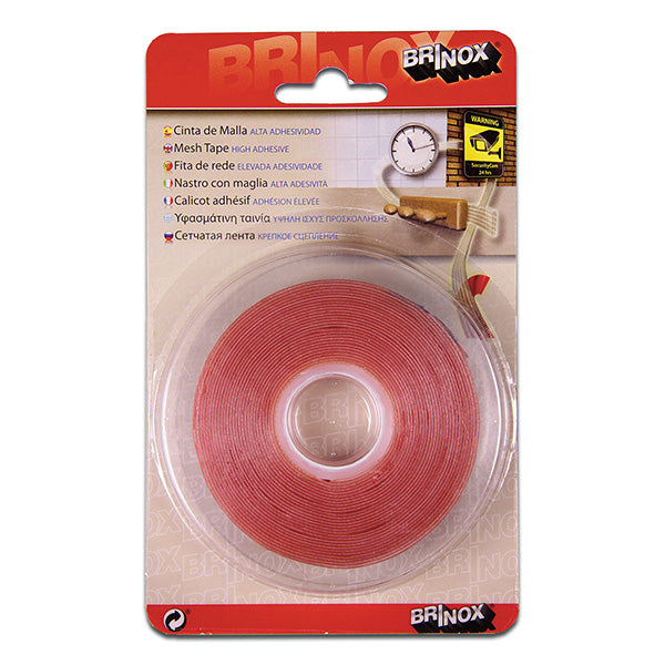 BRINOX FITA ADESIVA DUPLA FACE COM MALHA
