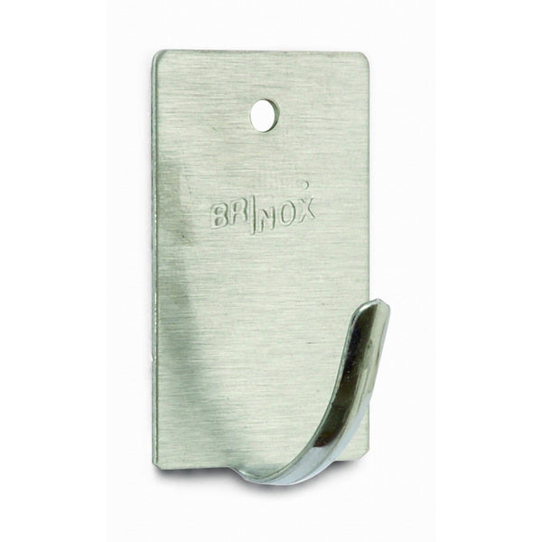 BRINOX CABIDE ADESIVO INOX 23X40MM BL3