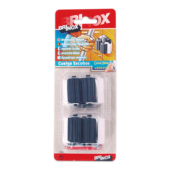 BRINOX SUPORTE SIMPLES BRANCO P/ VASSOURAS BL2