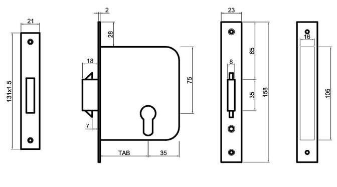 RODES FECHADURA 790 AG INOX