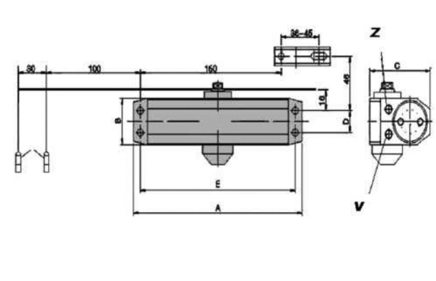 MOLA PARA PORTA 40-65KG ICSA 603