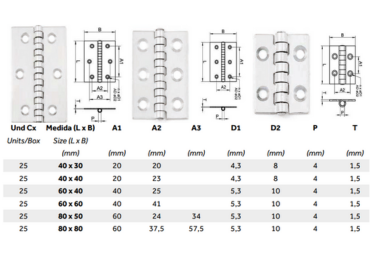 TORN. DOBRADIÇA INOX 304 REF: 8049