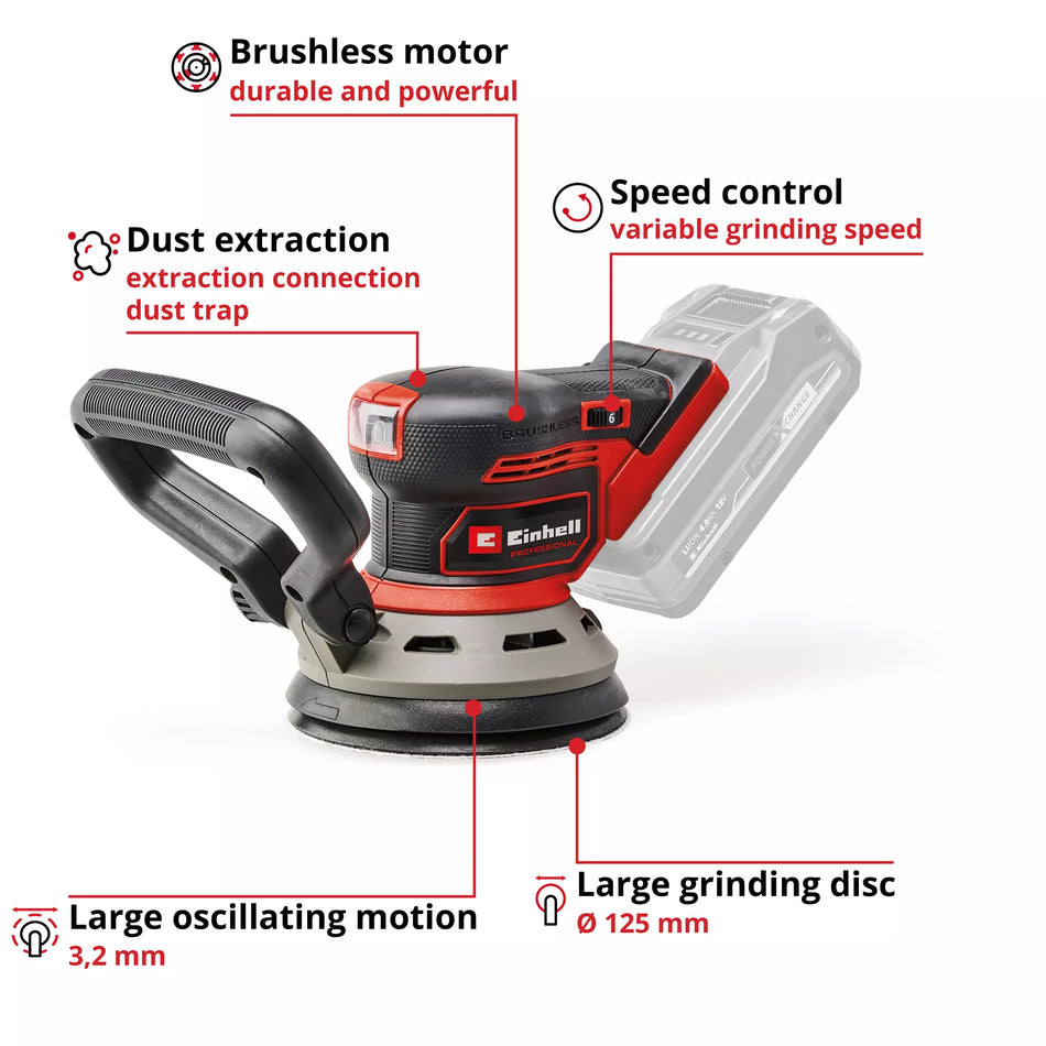 EINHELL 18V LIXADORA ORBITAL TP-RS 18/32 LI BL V-ZERO