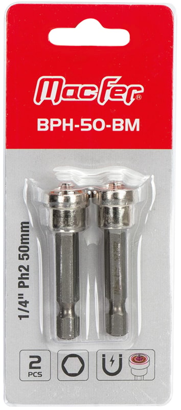 MACFER BIT PH2 50MM LIMITADOR PROFUNDIDADE BL2
