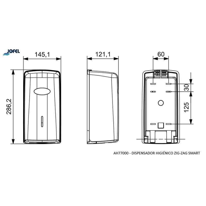 JOFEL VALOR DISPENSADOR PAPEL HIGIENICO ZIG ZAG