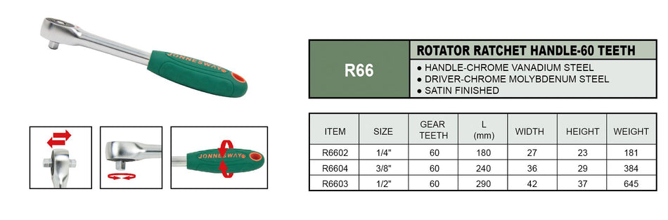 JONNESWAY ROQUETE COM CABO ROTATIVO 60 DENTES