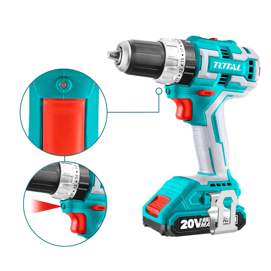 .TOTAL 20V PACK BERBEQUIM + REBARBADORA BRUSHLESS