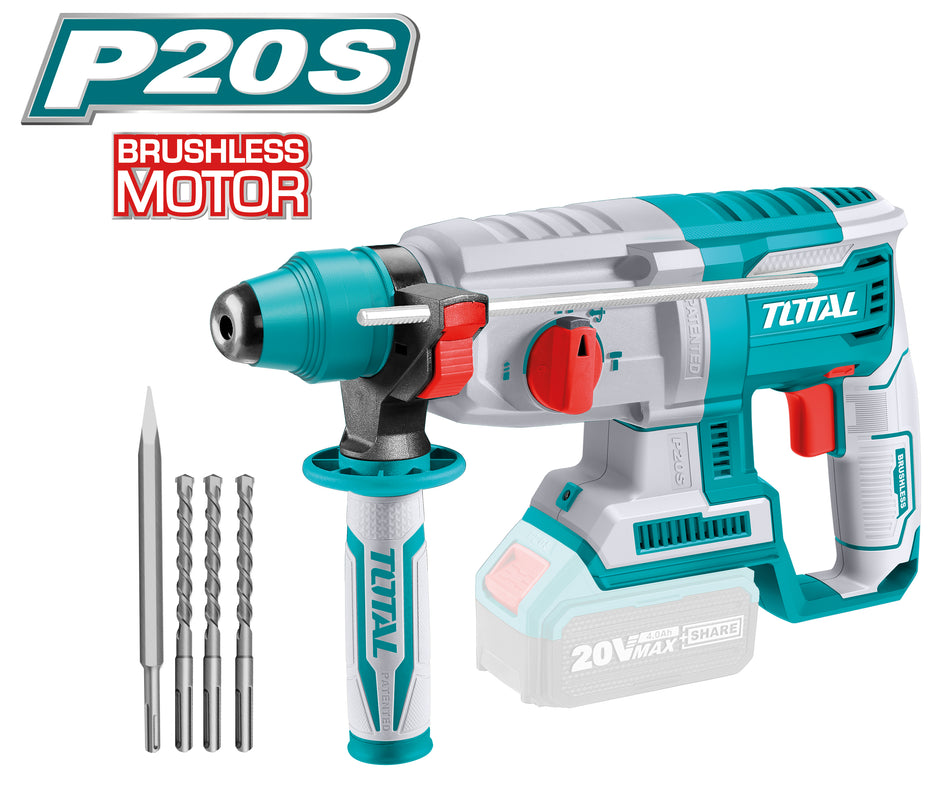 TOTAL 20V MARTELO COMBINADO BL 1,5J V-ZERO