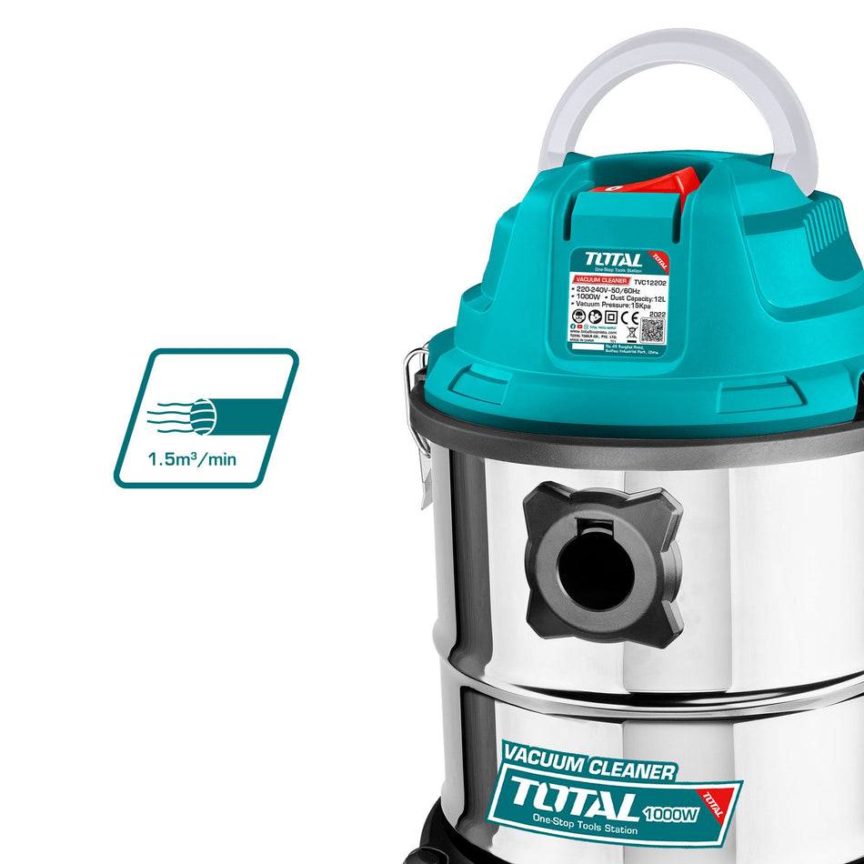 TOTAL ASPIRADOR 1000W 12L