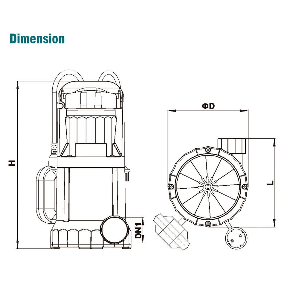 LEO BOMBA AGUAS SUJAS PLASTICO 550W XKS-810PL 1HP