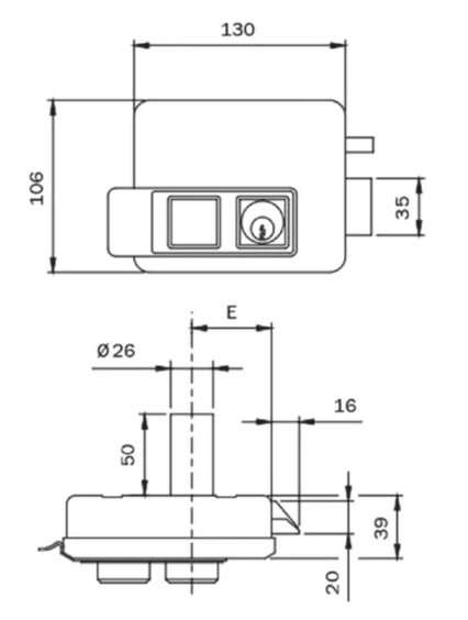 TORNELING FECHADURA ELECTRICA ICSA C BOTAO E CHAVE