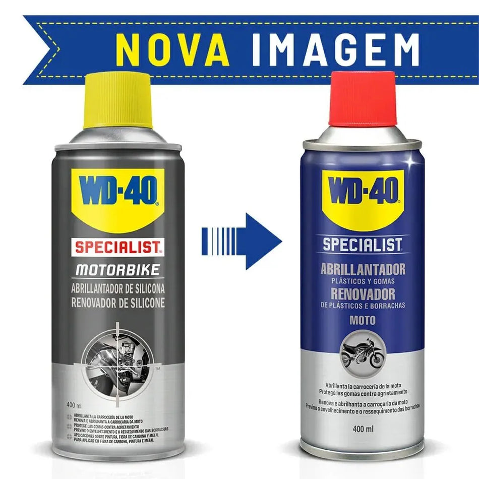 WD-40 MOTORBIKE RENOVADOR PLAST. E BORRACHAS 400ML