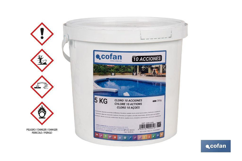 CLORO 10 ACÇÕES 5KG PASTILHAS 200GR